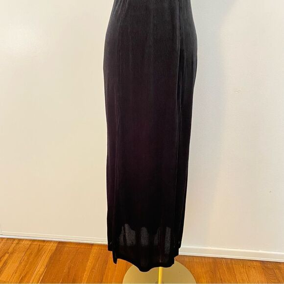Free People Black Ribbed Velvet Maxi Dress Size XS Tagged - Picture 6 of 16